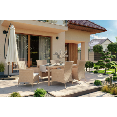 Садові меблі Di Volio VERONA 6+1 бежево-кремові