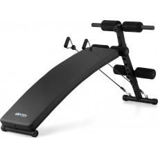 Похила лава для тренувань преса Gymtek XL200 з еспандерами для дому