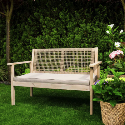 Садова лавка Di Volio Teracina з спинкою бежевий