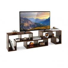 Тумба під телевізор Costway Kotek з полицями коричневий