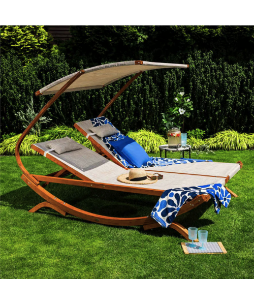 Садовий шезлонг Di Volio Pionza двомісний бежевий