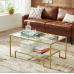 Журнальний столик Leobert Madison в стилі Loft золотистий