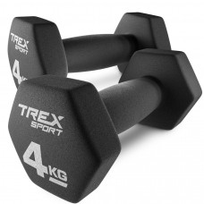 Гантелі для фітнесу неопренові TREX Sport TX-040VD 2x4кг