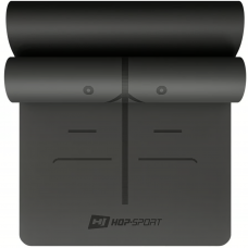 Йога-мат Hop-Sport PU 0,5см 183 x 68см HS-P005GM чорний