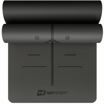 Йога-мат Hop-Sport PU 0,5см 183 x 68см HS-P005GM чорний