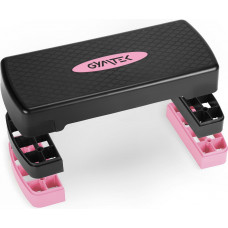 Степ-платформа Gymtek 3-х рівнева чорно-рожева