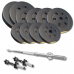 Набір зі штангою та гантелями Besport PowerPro 61кг (гриф 167см) протиударний