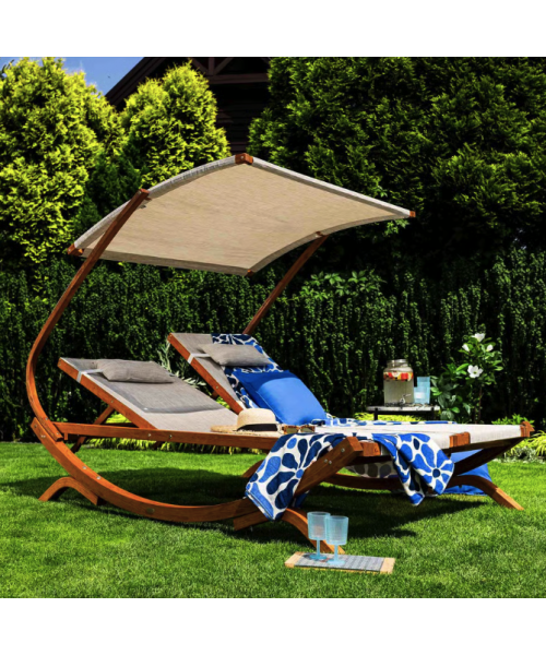 Садовий шезлонг Di Volio Pionza двомісний бежевий