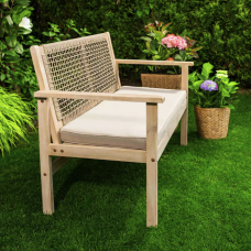 Садова лавка Di Volio Teracina з спинкою бежевий