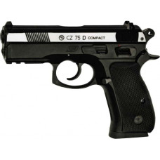 Пістолет пневматичний ASG CZ 75D Compact 4,5 мм вставка нікель