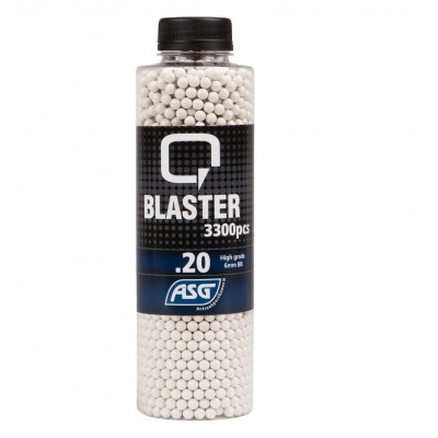 Кульки страйкбольні ASG Q Blaster 0.20 гр., 3300 шт white (6 мм)