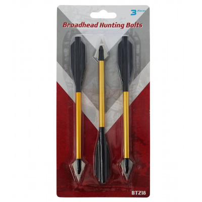 Стріли для арбалета пістолетного типу Man Kung BT218, 3 шт/уп колір золотистий