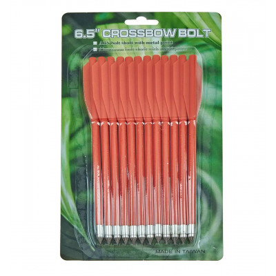 Стріла для арбалета пістолетного типу Man Kung MK-PL-O, пластик, 12 шт/уп, колір помаранчевий