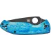 Ніж Spyderco Tenacious Black Blade D2 Titanium Blue