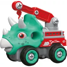 Машинка-конструктор OTAMANKO Трицератопс кран Блакитний/червоний