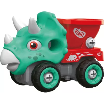 Машинка-конструктор OTAMANKO Трицератопс самоскид Блакитний/червоний