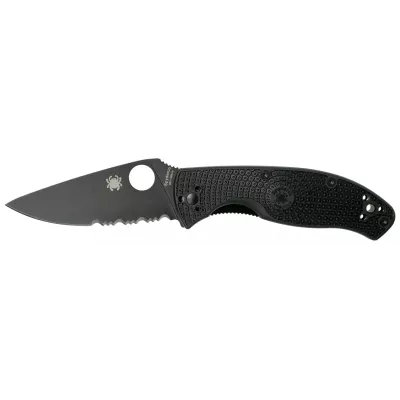 Ніж Spyderco Tenacious Black Blade Half Serrated Lightweight