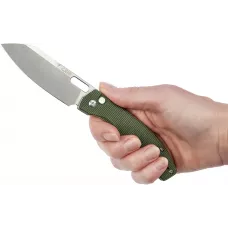 Ніж CJRB Ekko Button Lock Micarta Green