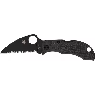 Ніж Spyderco Manbug Wharncliffe Serrated Black