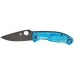 Ніж Spyderco Tenacious Black Blade D2 Titanium Blue Ніж Spyderco Tenacious Black Blade D2 Titanium Blue