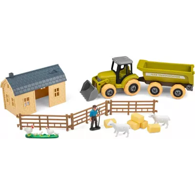 Ігровий набір OTAMANKO Веселий хутір (трактор і ферма з вівцями і курями)