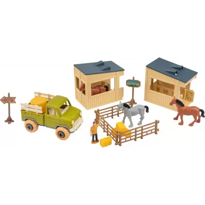 Ігровий набір OTAMANKO Веселий хутір (вантажівка і конюшня з конями)