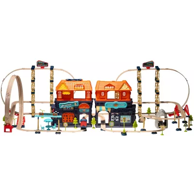 Ігровий набір OTAMANKO ХОРОБРИЙ ПАРОВОЗИК трюкова залізна дорога 222 деталі