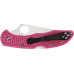 Ніж Spyderco Delica 4 Flat Ground Pink