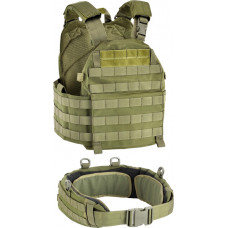 Жилет тактичний Defcon5 Carrier Vest з поясом. OD Green