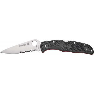 Ніж Spyderco Endura 4 Thin Red Line напівсерейтор