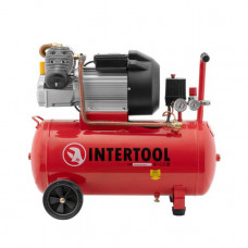 Компресор 50 л, 4 HP, 3 кВт, 220 В, 10 aтм, 420 л/хв., 2 циліндри INTERTOOL PT-0007