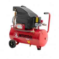 Компресор 24 л, 1500 Вт, 220 В, 8 атм, 206 л/хв. INTERTOOL PT-0010