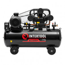 Компресор 200 л, 7,5 кВт, 380 В, 10 aтм, 1050 л/хв., 3 циліндри INTERTOOL PT-0040