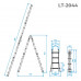 Драбина з алюмінію, універсальна розкладна, телескопічна 4х4 сход. INTERTOOL LT-2044