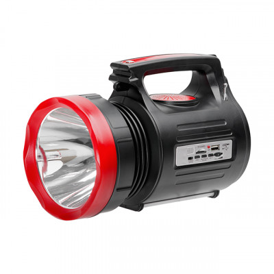 Ліхтар акумуляторний 1LED 5W + 22 SMD, 6 додаткових функцій, виносна сонячна панель, виносні 3 led лампи (кабель 3 м), радіо, кабель для заряджання телефона-планшета, слот для карт micro-sd, радіо