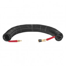 Шланг BLACK M-Flex 5.5х8мм, 20м спіральний поліуретановий з поворотним шарніром, латунними швидкороз'ємними з'єднаннями STORM