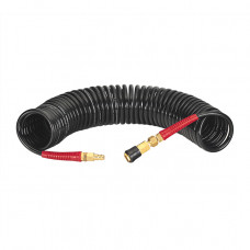 Шланг BLACK M-Flex 6,5х10мм, 10м спіральний поліуретановий з поворотним шарніром, латунними швидкороз'ємними з'єднаннями STORM