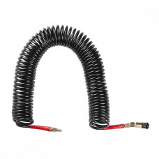 Шланг BLACK M-Flex 6,5х10мм, 15м спіральний поліуретановий з поворотним шарніром, латунними швидкороз'ємними з'єднаннями STORM