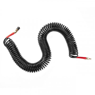 Шланг BLACK M-Flex 6.5х10мм, 20м спіральний поліуретановий з поворотним шарніром, латунними швидкороз'ємними з'єднаннями STORM