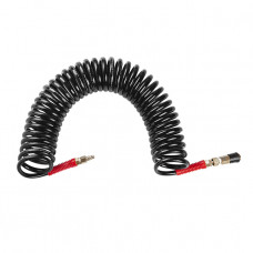 Шланг BLACK M-Flex 8х12мм, 10м спіральний поліуретановий з поворотним шарніром, латунними швидкороз'ємними з'єднаннями STORM