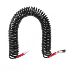 Шланг BLACK M-Flex 8х12мм, 15м спіральний поліуретановий з поворотним шарніром, латунними швидкороз'ємними з'єднаннями STORM