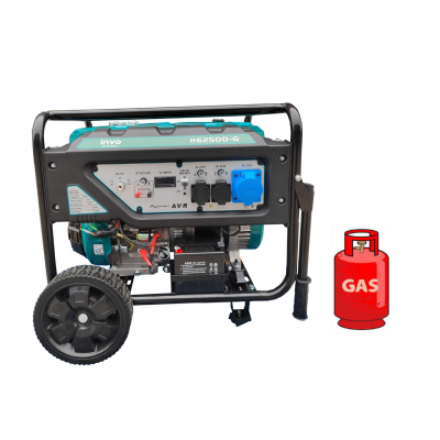 Генератор Газ/бензиновий INVO H6250D-G 5.0/5.5 кВт з електрозапуском