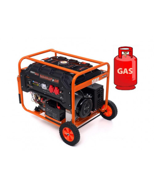 Генератор Газ/Бензиновий Kraft Dele KD164 5.0/5.5 кВт з електрозапуском