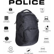 Рюкзак з відділенням для ноутбука 16 дюймів на 30 л POLICE HEDGE BACKPACK ARMY чорний