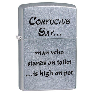 Запальничка Zippo 28459 CONFUCIUS SAY TOILET