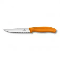 Кухонний ніж Victorinox SwissClassic Gourmet для стейку та піци 120 мм Помаранчевий (6.7936.12L9)