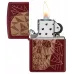 Запальничка бензинова ZIPPO Reg Merlot Matte Geometric Skull Design червоний (46835)