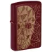 Запальничка бензинова ZIPPO Reg Merlot Matte Geometric Skull Design червоний (46835)