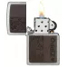 Запальничка бензинова ZIPPO Brown Leather Emblem - Zippo Design, хром, шкіра коричневий (49920)