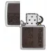 Запальничка бензинова ZIPPO Brown Leather Emblem - Zippo Design, хром, шкіра коричневий (49920)